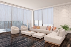 Modern minimalist sitting room interior